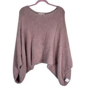 Mer Sea Pink Fuzzy Oversized Sweater Womens S/M Cozycore Slouchy Luxury Soft